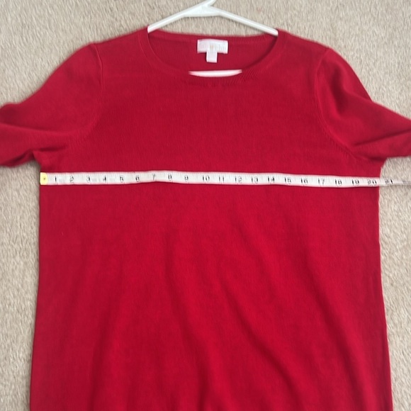 Belle Kim Gravel Red Knit Sweater Womens Medium Long Sleeve Casual - Picture 10 of 11